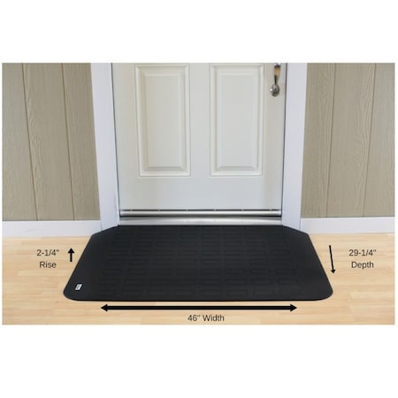 Handi Ramp ADA Compliant Rubber Threshold Ramp: 2-1/4" Rise x 46" Wide x 29-3/4" Depth MRAEZ2150